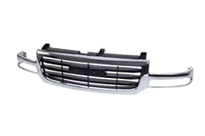 Grille Chrome Frame w/Black Insert For GMC 03-07 Sierra 1500 2003 Sierra 1500 HD