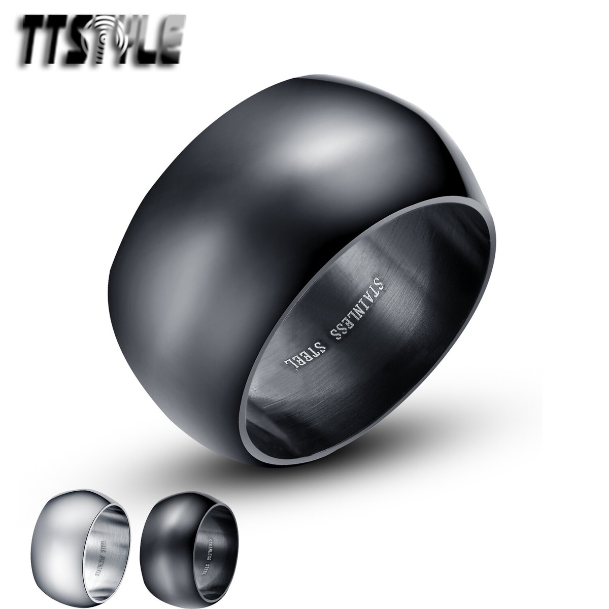 6 Mm Silver-Tone Stainless Steel Ring | In Stock