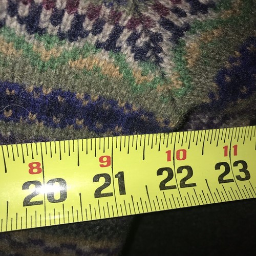 Brooks Brothers V-Neck Medium Wool Blend Sweater Multi Pattern Stripe & Colors - Picture 7 of 9