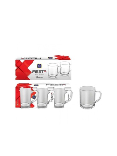 3 Pack Glass Clear Mugs Milk Tea Cup Coffee Mug Tea Cup 245ml Durable Drinkware - Picture 4 of 6