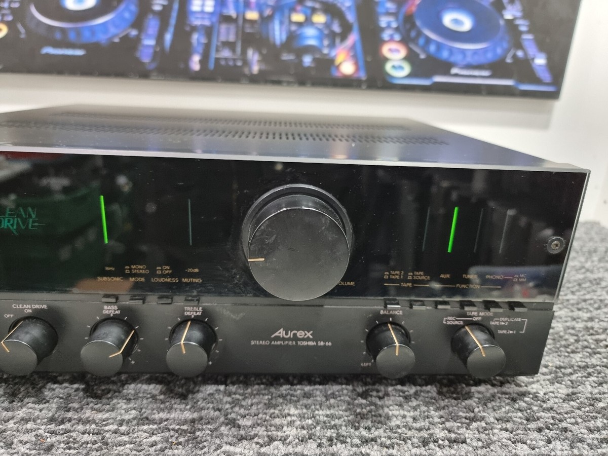 H435 Toshiba Aurex Stereo Amplifier SB-66 Clean Drive Aux Tape