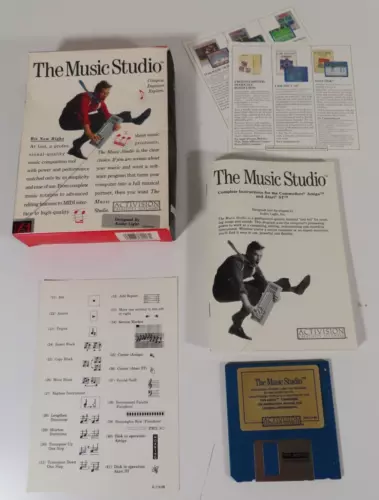 The Music Studio Commodore Amiga Composition Software Activision 1986 w/ manual