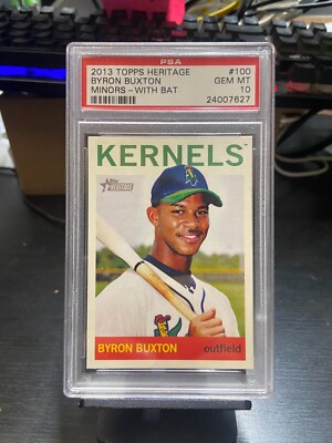 PSA 10 Gem MT 2013 Topps Heritage #100 Byron Buxton Minors With