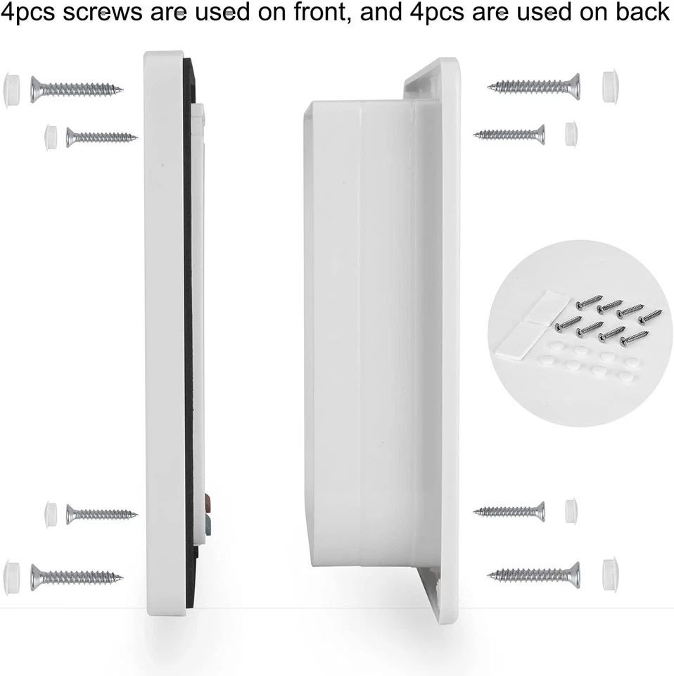 Puerta para mascotas de 4 vías gato cachorro perro cerradura magnética bloqueable seguro solapa marco de puerta ABS Foto 4 de 4