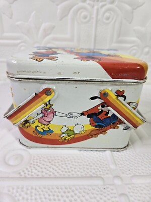 Vintage MICKEY MOUSE SKATING PARTY Disney Productions CARRY- ALL