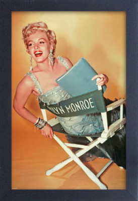 MARILYN MONROE GOLD CHAIR 13x19 FRAMED GELCOAT POSTER ICONIC MODEL BEAUTIFUL NEW