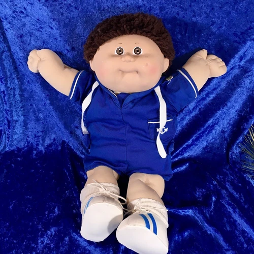 1985 Boy Sailor Cabbage Patch Kids Brown Yarn Hair Original Clothes & Shoes 16"