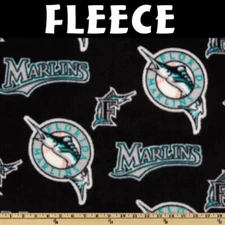 MLB Florida Marlins Throwback 6576-B Fleece Fabric by the Yard