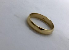 14K Solid Yellow Gold band Ring Men's Women's Wedding Engagement 5mm size 6-13
