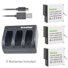 Battery & USB Triple Charger for GoPro HERO7 Black, GoPro HERO7 Sliver