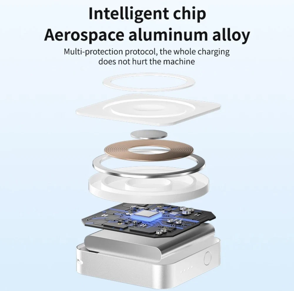 Magnetic Power Bank Charger for iPhone Apple Watch Airpods Android Samsung Magnetic Power Bank Charger for iPhone Apple Watch Airpods Android Samsung