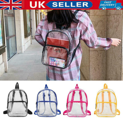 clear backpack uk