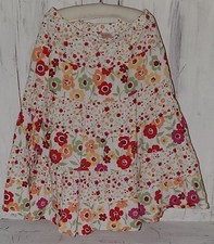 Gymboree Fiesta Del Sol White Orange Red Yellow Flower Floral Skirt 5 5T S24