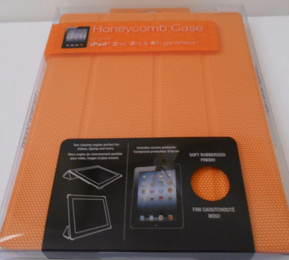 iSound Honeycomb Case iPad 2nd-3rd & 4th GENERATION ORANGE RUBBERIZED FINISH - Image 2 of 4