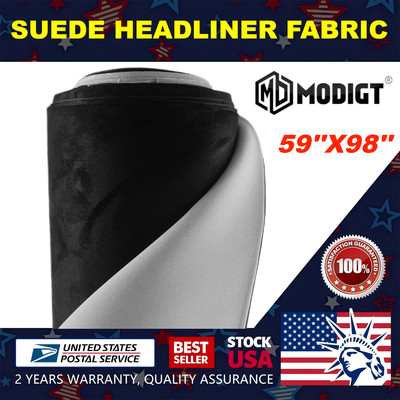Suede Headliner Gray Fabric Material 40sqft Car Interior Safeguard Upholstery