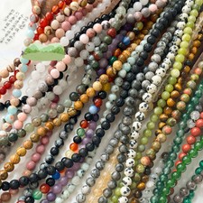 Wholesale 600pcs/Lot Mix Natural Gemstone Round Spacer Loose Beads 6mm DIY