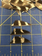 2" Right Wing Shield Natural Barred Feather Fletching, 25Pk Archery     