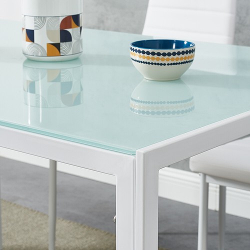 Black/White/Grey Glass Dining Table with 2 / 4 / 6 chairs Option Home Furniture - Picture 15 of 24