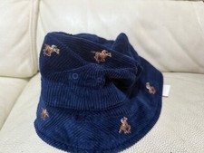 Polo Ralph Lauren Blue Corduroy Horse Bucket Hat Size L/XL NEW RRP £109