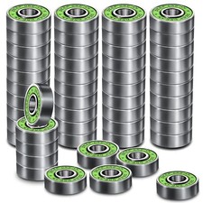 50Pcs Green 8x22x7mm 608 Steel Ball Bearing Double Rubber Sealed for Quad Skate
