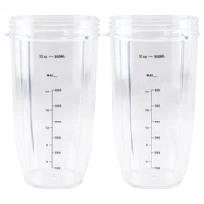 2 Pack 32 oz Colossal Cup Compatible with NutriBullet 600W 900W NB-101B NB-101S