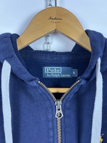 Maglione con cappuccio Polo Ralph Lauren da uomo cerniera intera pile taglia small vintage top - Foto 4 di 10