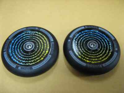 120 mm Lucky Lunar Hollow Core Stunt-Scooter Räder schwarz/blau/gelb - Paar W