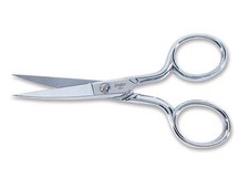Gingher G-4C 4"; Curved Blade, Chrome Finish embroidery scissors