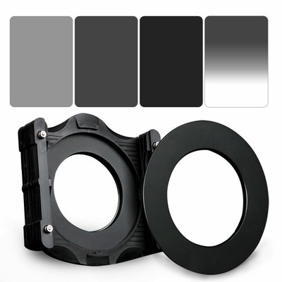 ZOMEI 4X6in.ND2 ND4 ND8&GND16 Filter Kit+Holder+72mm Adapter Ring For  Cokin Z