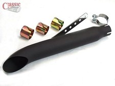 UNIVERSAL MOTORCYCLE SATIN BLACK SILENCER MUFFLER 19" TURNOUT 