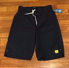 New 40 Lucky Brand Boys Swim Board Shorts in Navy Blue, Large Size 16