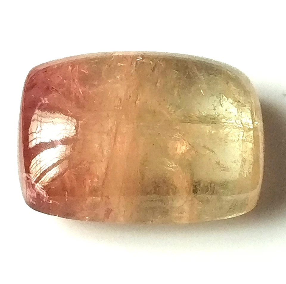 Bi Color Tourmaline Canochon 22.35 Carat 19.6X14.3 mm Long Cushion Natural Stone - Image 2 of 4