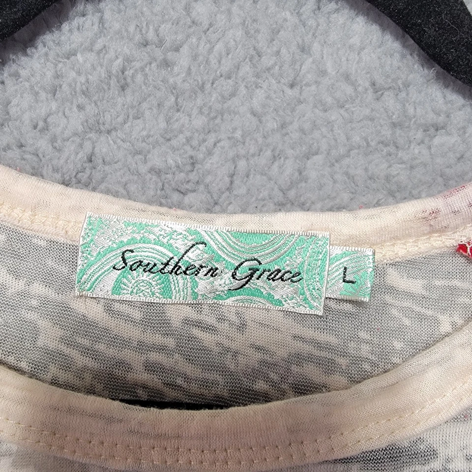 Southern Grace He Is The Reason For The Season Navidad Burn Out manga 3/4 L Foto 2 de 4