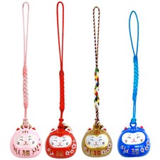 Lucky Cat Bell Charm Cute Kitten Pendant Decorative Mobile Phone Hand Bag Charm