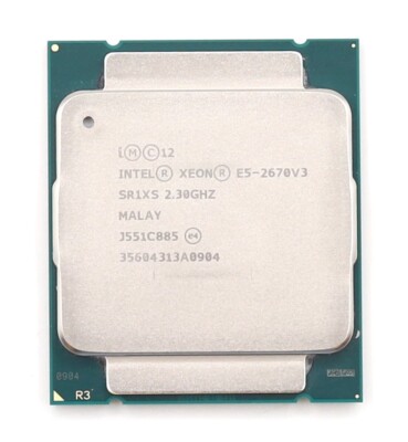 Intel Xeon E52670 V3 2.30GHZ 12-Core 30MB LGA 2011-3 Processor P/N: SR1XS Tested
