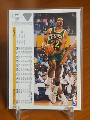 1991-92 Upper Deck Basketball Card Eddie Johnson Seattle
