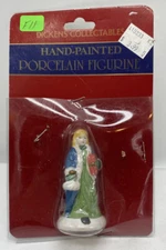Dickens Collectables Christmas Village Accessory WOMAN FIGURINE Dollhouse F11