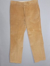 Vtg Yves Saint Laurent Corduroy Pants Mens 32x29.5 Measured Tan Preppy Old Money