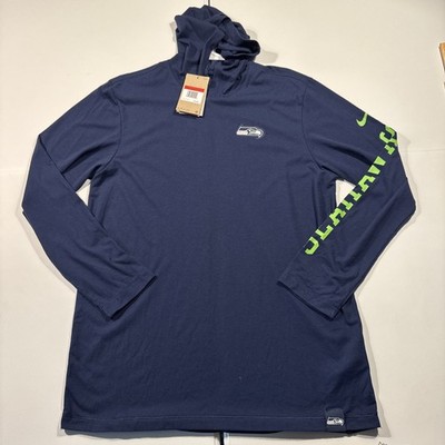 NWT Men's Large Nike Seattle Seahawks NFL Lightweight Pullover Hoodie Tri-Blend