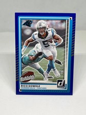 Rico Dowdle 2025 Donruss Rookies & Highlights Blue /25 Panthers #DRH-88