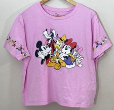 Camiseta corta Disney Mickey and Minnie Mouse & Friends rosa para mujer talla XXL