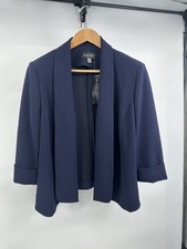 Black Label by Evan Picone Women  s Navy Blue Blazer Jacket Size XL Classic NWT