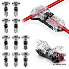 10 Pack T Tap Wire Splice Connectors for 16-20 AWG, 3 Way 1 Pin Low Voltage