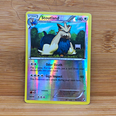 The Pokémon Company Stoutland 83/114 Black & White Reverse Holo Rare 2011