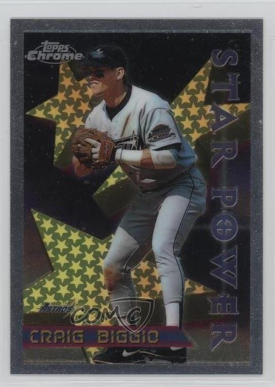 1996 Topps Chrome Star Power Craig Biggio #9 HOF yf0