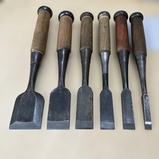 Japanese Chisel Set of 6 Named Makers Sharpen...
