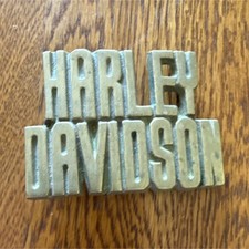 Harley-Davidson Solid Brass Belt Buckle Baron Buckle 1978 Taiwan R.O.C. 4448