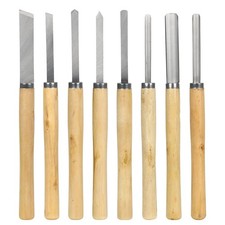 8Pcs Wood Lathe Tools Professional Wood Turning Tools for Lathe Chisel Set wi