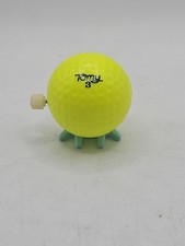 Vintage 1980's TOMY Yellow Tomy 3 Golf Ball Wind up Clock Work Rare