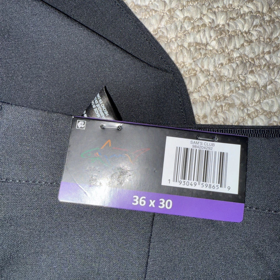 Greg Norman 男式高尔夫性能弹力面料经典合身裤子 36x30 黑色 — 第 2/4 张图片